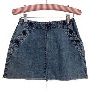 Lauren Jeans Co Ralph Lauren Denim Mini Skirt Sz 2P Coastal Cowboy Nautical